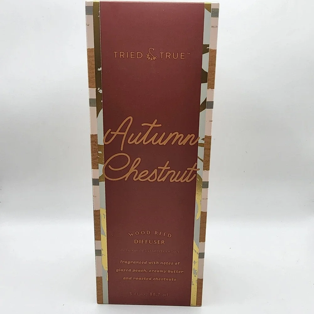 Tried & True Leaf Reed Diffuser 3 Oz. Autumn Chestnut New in Open Box